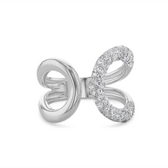 Bague en Argent 925 assemblée d'oxyde de zirconium blanc - Maison Di Giorgio