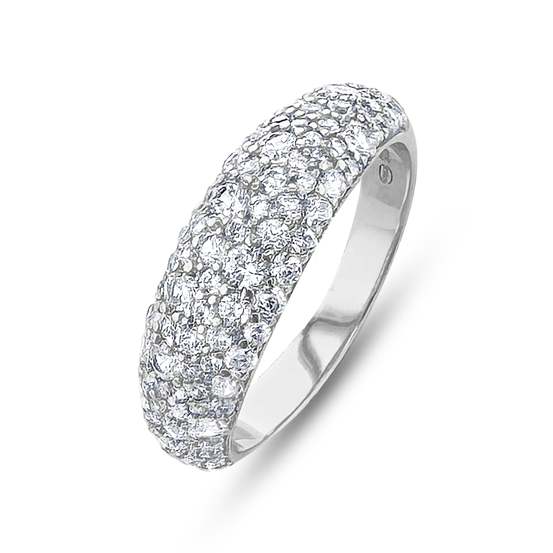 Bague en Argent 925 assemblée d'oxyde de zirconium blanc - Maison Di Giorgio