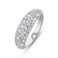 Bague en Argent 925 assemblée d'oxyde de zirconium blanc - Maison Di Giorgio