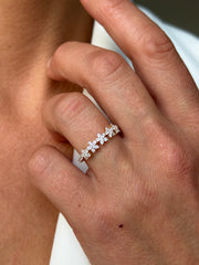 Bague en Argent 925 doré Or jaune 18k assemblée d'Oxyde de zirconium - Maison Di Giorgio