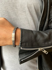 Bracelet en acier inoxydable plaqué Argent - Maison Di Giorgio