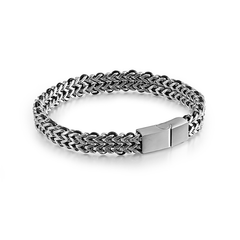 Bracelet en acier inoxydable plaqué Argent - Maison Di Giorgio