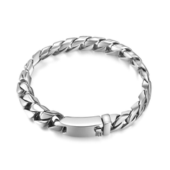 Bracelet en acier inoxydable plaqué Argent - Maison Di Giorgio
