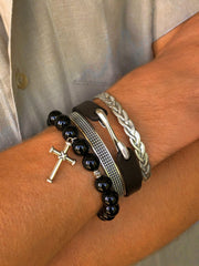 Bracelet en Argent 925 oxydé - Maison Di Giorgio