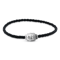 Bracelet cuir véritable et Argent 925 - Maison Di Giorgio