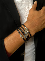 Bracelet cuir véritable et Argent 925 - Maison Di Giorgio