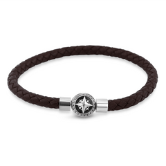 Bracelet cuir véritable et Argent 925 - Maison Di Giorgio