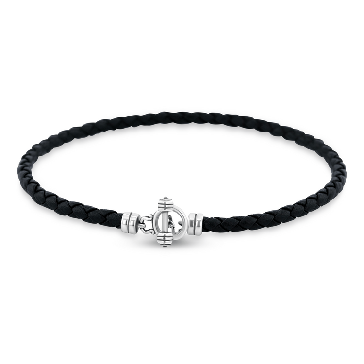 Bracelet cuir véritable et Argent 925 - Maison Di Giorgio