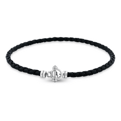 Bracelet cuir véritable et Argent 925 - Maison Di Giorgio