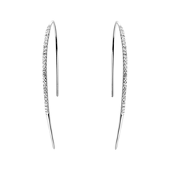 Boucles d'oreilles en Argent 925 plaqué Rhodium assemblées d'Oxyde de zirconium - Maison Di Giorgio