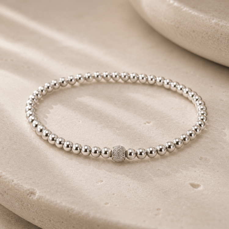 Bracelet Argenté assemblé d'Oxyde de zirconium - Maison Di Giorgio