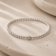 Bracelet Argenté assemblé d'Oxyde de zirconium - Maison Di Giorgio
