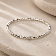 Bracelet Argenté assemblé d'Oxyde de zirconium