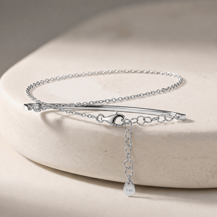 Bracelet Argenté assemblé d'Oxyde de zirconium - Maison Di Giorgio