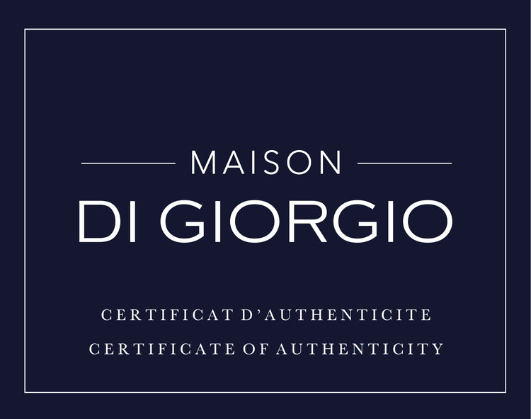 Certificat d'authenticité - Argent - Maison Di Giorgio