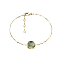 Bracelet en Argent 925 doré Or jaune 18k assemblé de Labradorite - Maison Di Giorgio