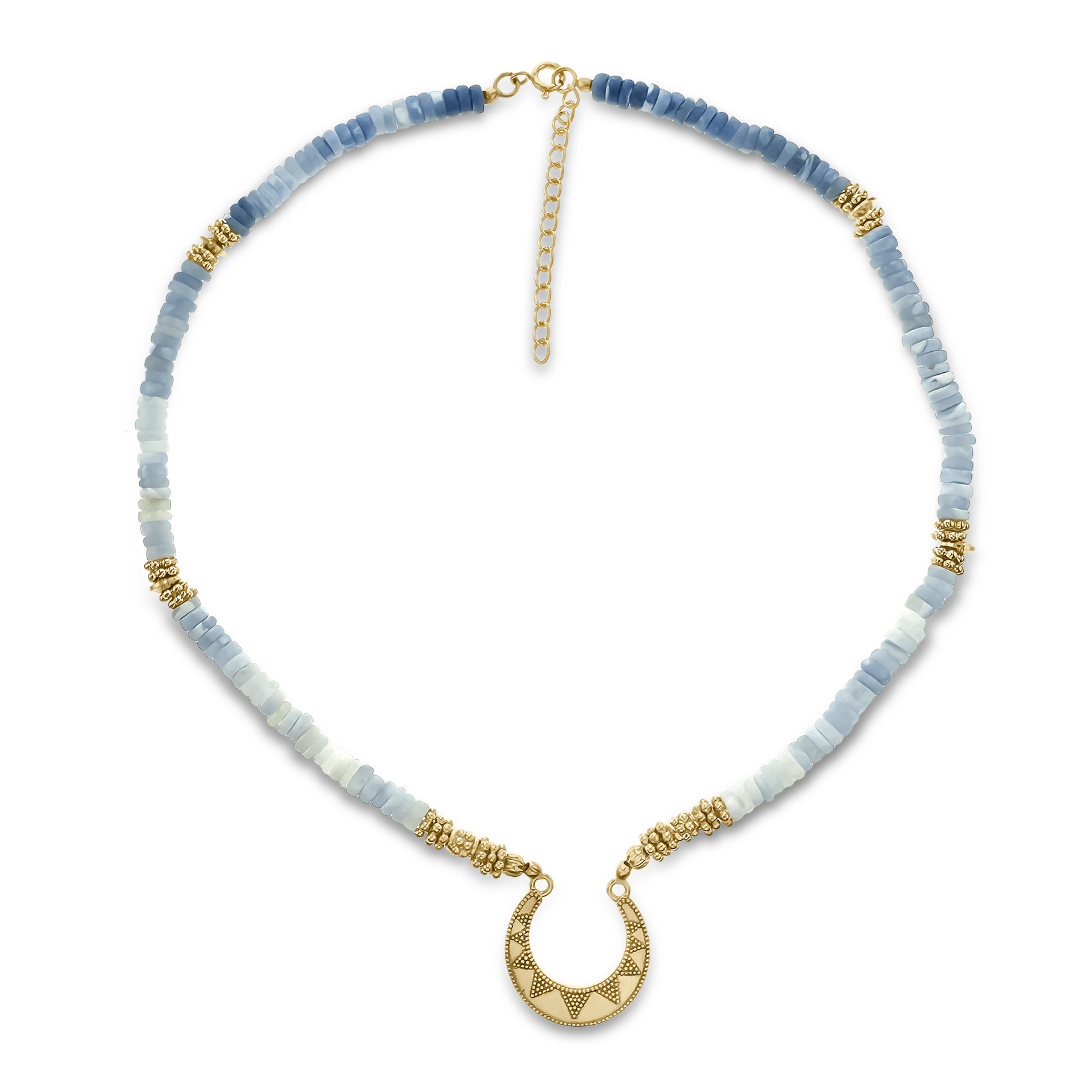 Collier perles doré Or jaune 18k assemblé d'opale - Maison Di Giorgio