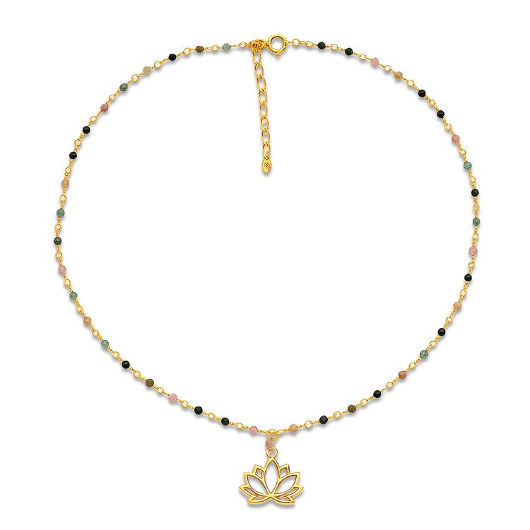 Collier doré Or jaune 18k assemblé de Tourmaline - Maison Di Giorgio