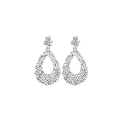 Boucles d'oreilles en Argent 925 plaqué Rhodium assemblées d'Oxyde de zirconium - Maison Di Giorgio