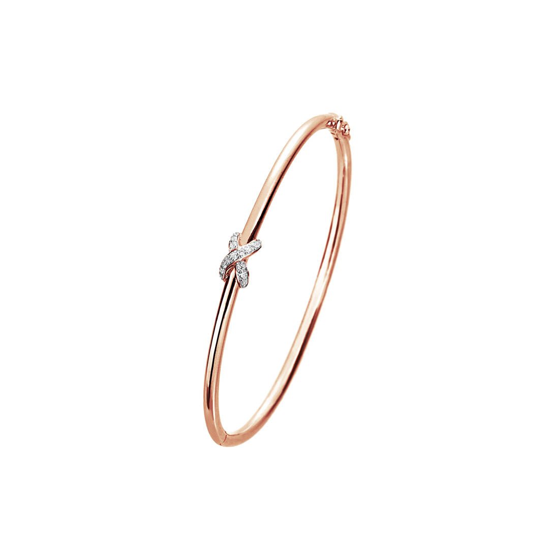 Bracelet en Argent 925 doré Or rose 18k assemblé d'oxyde de zirconium - Maison Di Giorgio