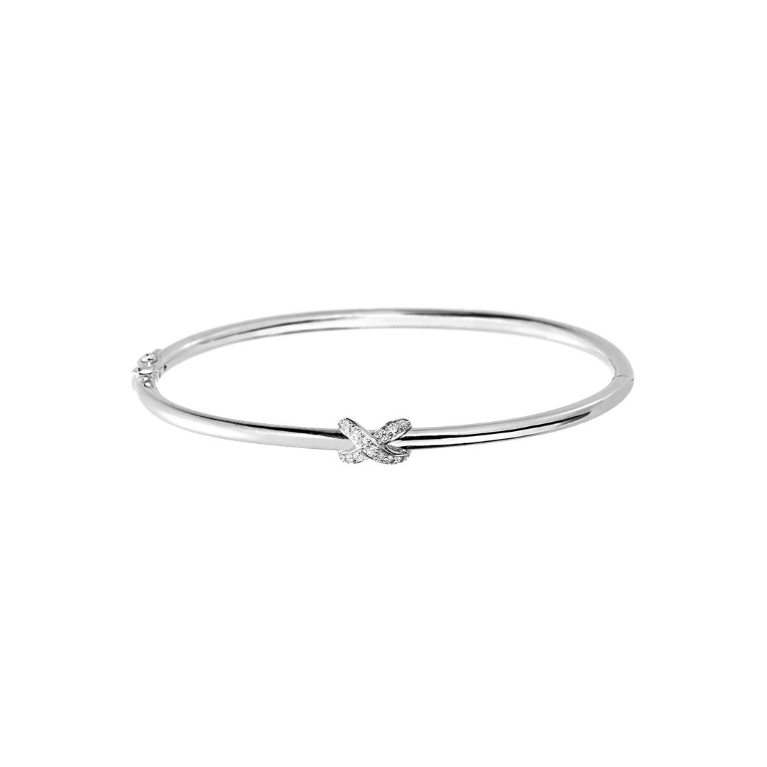 Bracelet en Argent 925 plaqué Rhodium assemblé d'oxyde de zirconium - Maison Di Giorgio