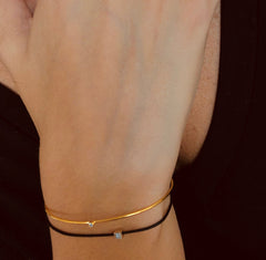 Bracelet en Or jaune 9k assemblé de Diamant HSI - Maison Di Giorgio
