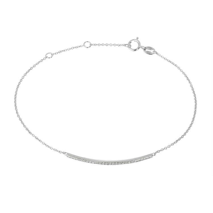 Bracelet en Or blanc 9k assemblé de Diamant HSI - Maison Di Giorgio