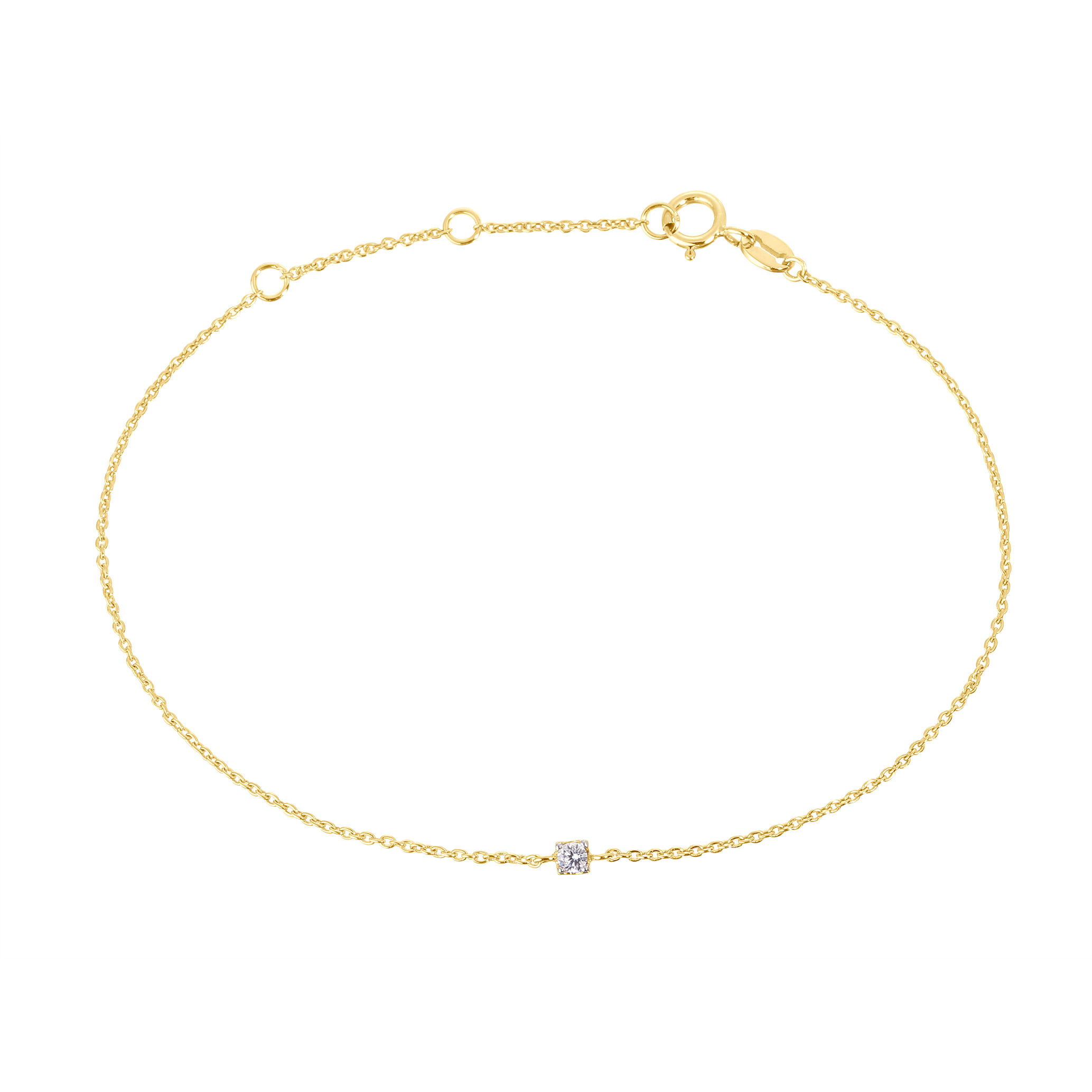 Bracelet en Or jaune 9k assemblé de Diamant HSI - Maison Di Giorgio
