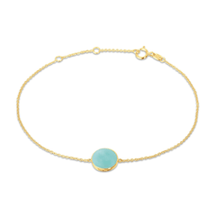 Bracelet - Or jaune 9k, Amazonite - Maison Di Giorgio