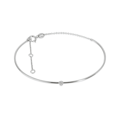 Bracelet en Or blanc 9k assemblé de Diamant HSI - Maison Di Giorgio