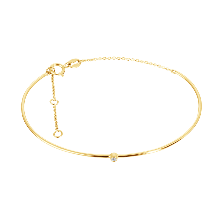 Bracelet en Or jaune 9k assemblé de Diamant HSI - Maison Di Giorgio