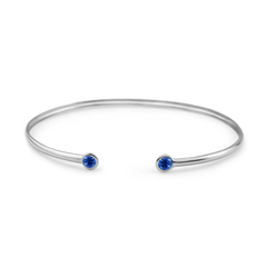 Bracelet - Or blanc 9k rhodié, Saphir - Maison Di Giorgio