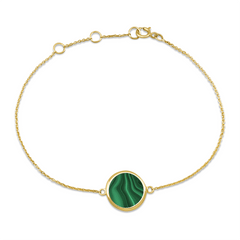 Bracelet - Or jaune 9k, Malachite - Maison Di Giorgio