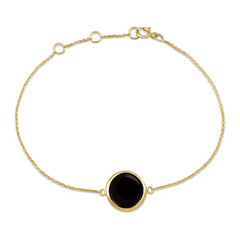 Bracelet - Or jaune 9k, Onyx - Maison Di Giorgio