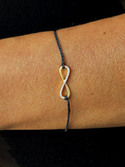 Bracelet cordon et Or jaune 9k assemblé de Diamant HSI - Maison Di Giorgio