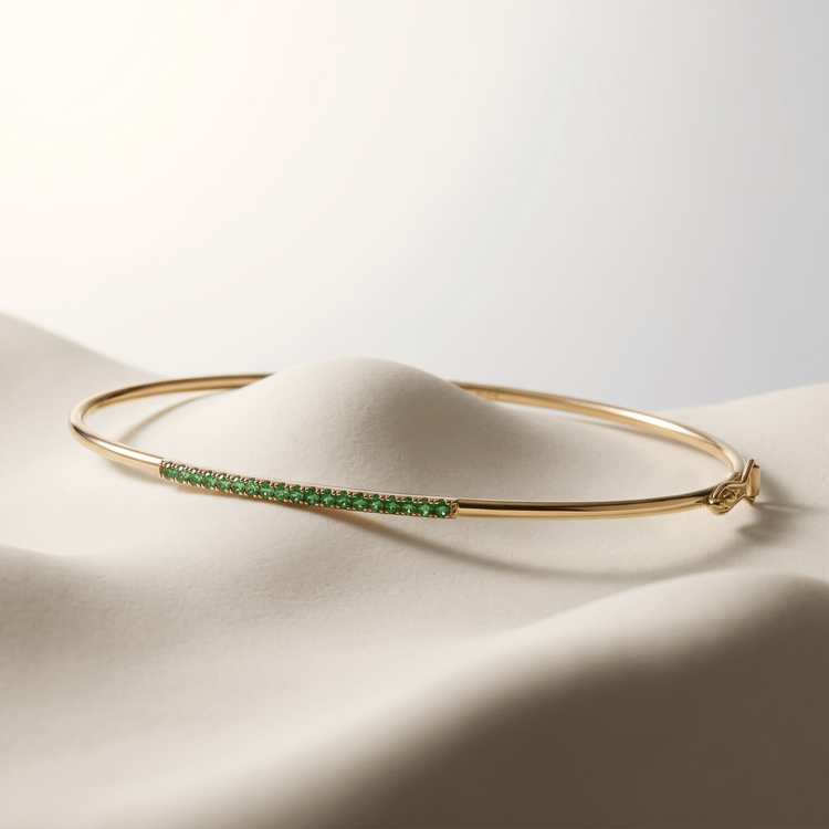 Bracelet - Or jaune 9k, Émeraude - Maison Di Giorgio
