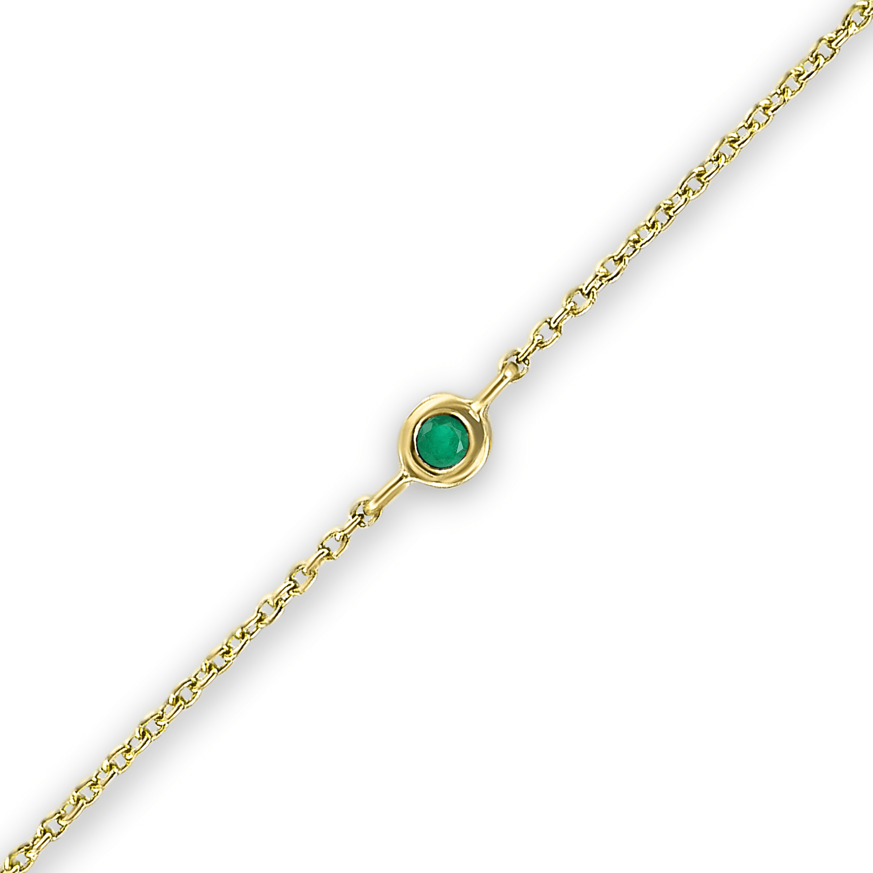 Bracelet en Or jaune 9k assemblé de Émeraude - Maison Di Giorgio