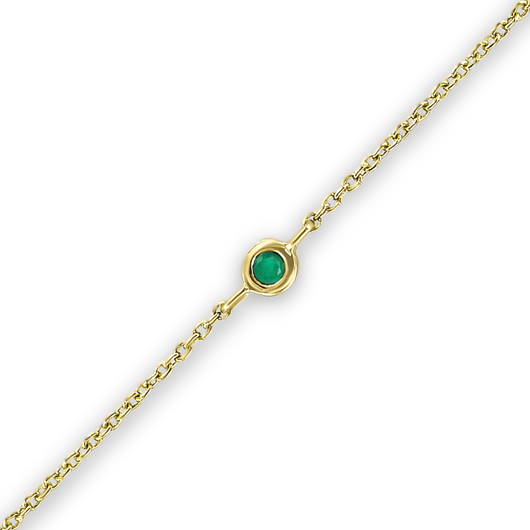 Bracelet en Or jaune 9k assemblé de Émeraude - Maison Di Giorgio