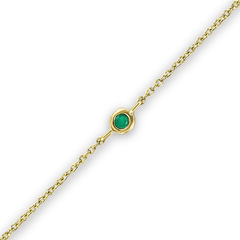 Bracelet en Or jaune 9k assemblé de Émeraude - Maison Di Giorgio
