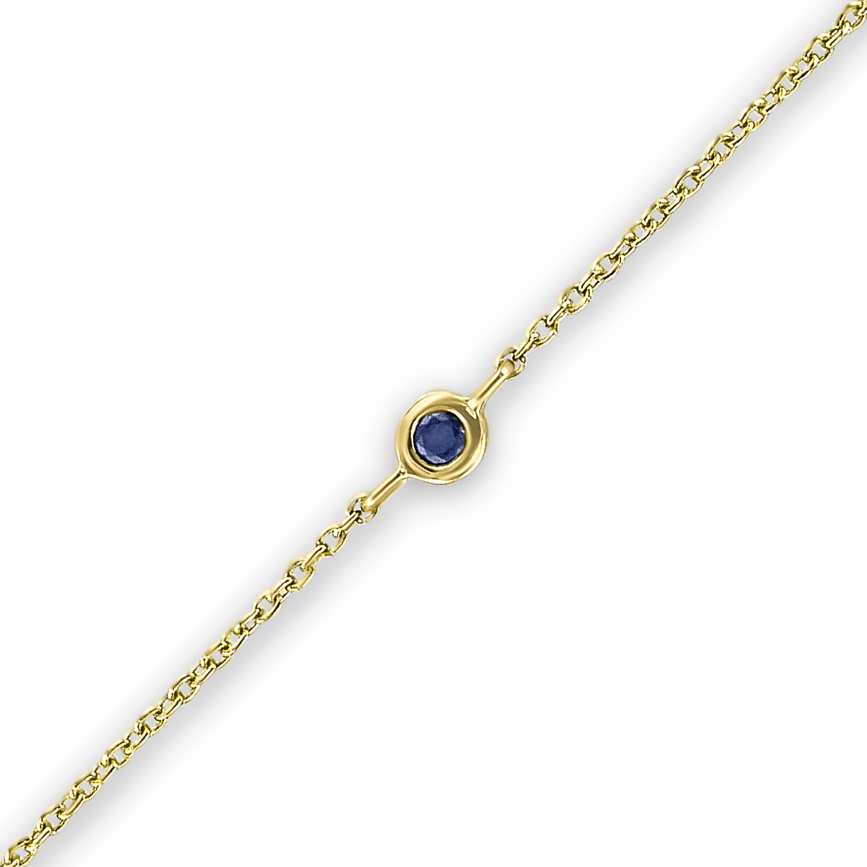 Bracelet en Or jaune 9k assemblé de Saphir bleu - Maison Di Giorgio