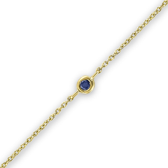 Bracelet en Or jaune 9k assemblé de Saphir bleu - Maison Di Giorgio