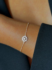 Bracelet en Or blanc 9k assemblé de Diamant HSI - Maison Di Giorgio