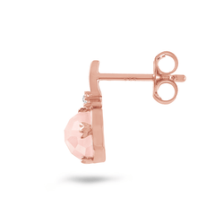 Boucle d'oreille - Or rose 9k, Topaze et Quartz - Maison Di Giorgio