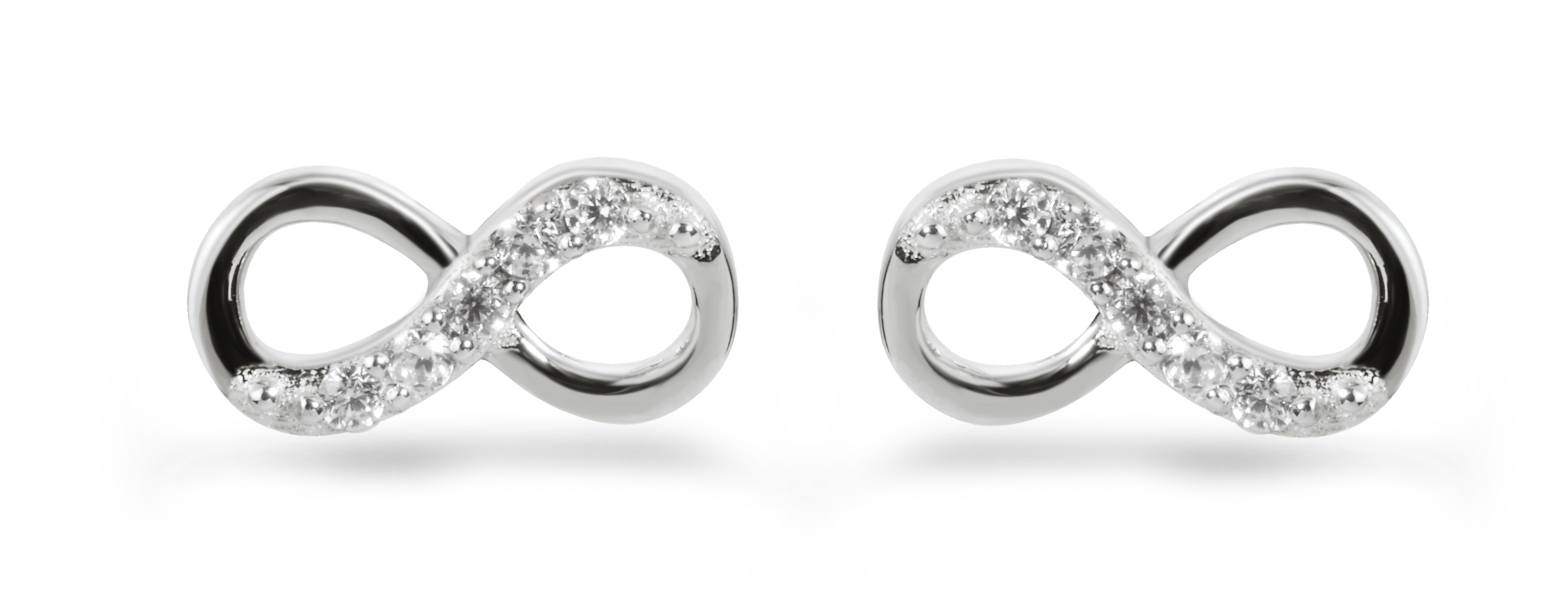 Boucles d'oreilles en Or blanc 9k assemblées de Diamant HSI - Maison Di Giorgio