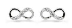 Boucles d'oreilles en Or blanc 9k assemblées de Diamant HSI - Maison Di Giorgio