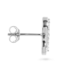 Boucles d'oreilles en Or blanc 9k assemblées de Diamant HSI - Maison Di Giorgio
