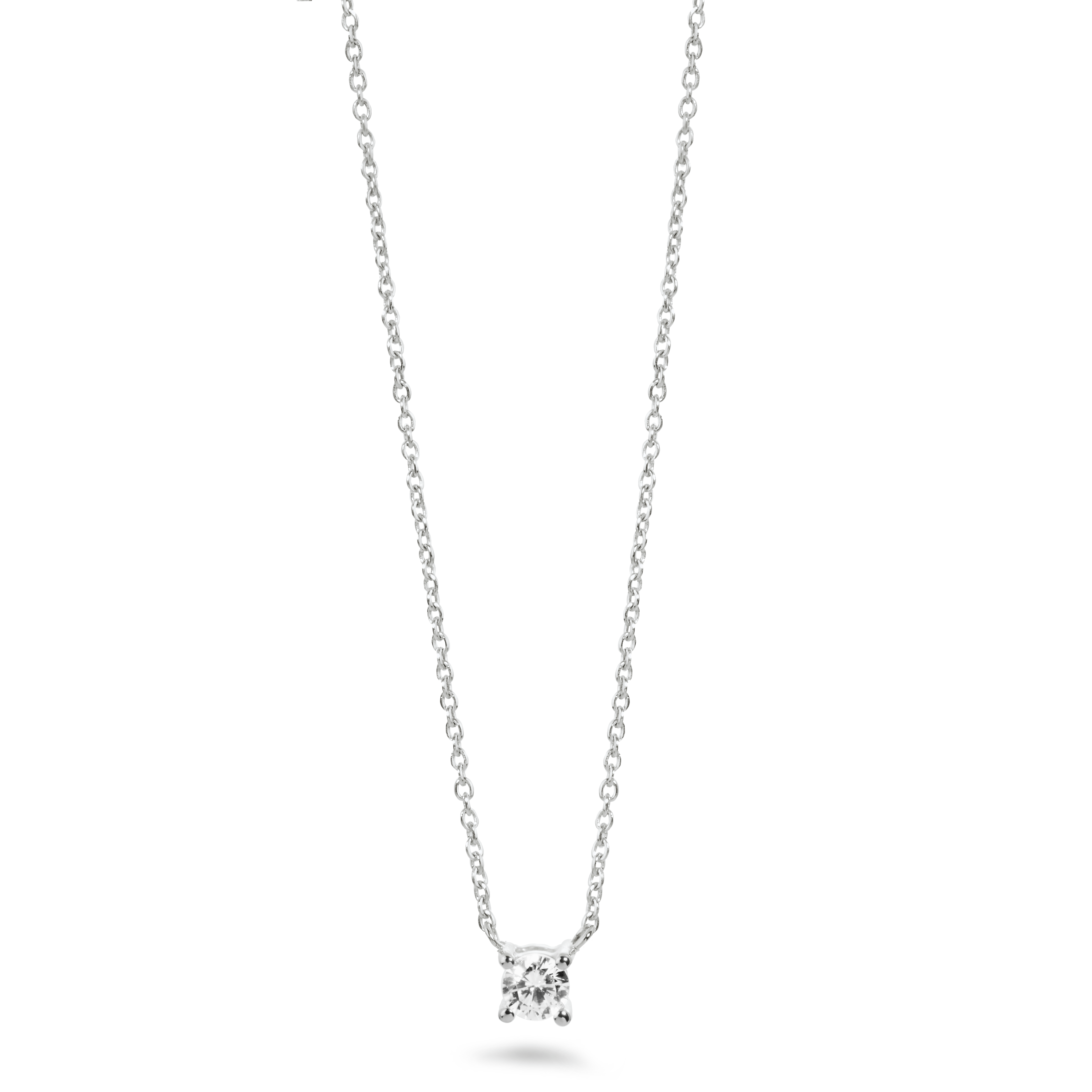 Collier en Or blanc 9k assemblé de Diamant HSI - Maison Di Giorgio