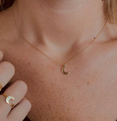 Collier en Or jaune 9k assemblé de Diamant HSI - Maison Di Giorgio