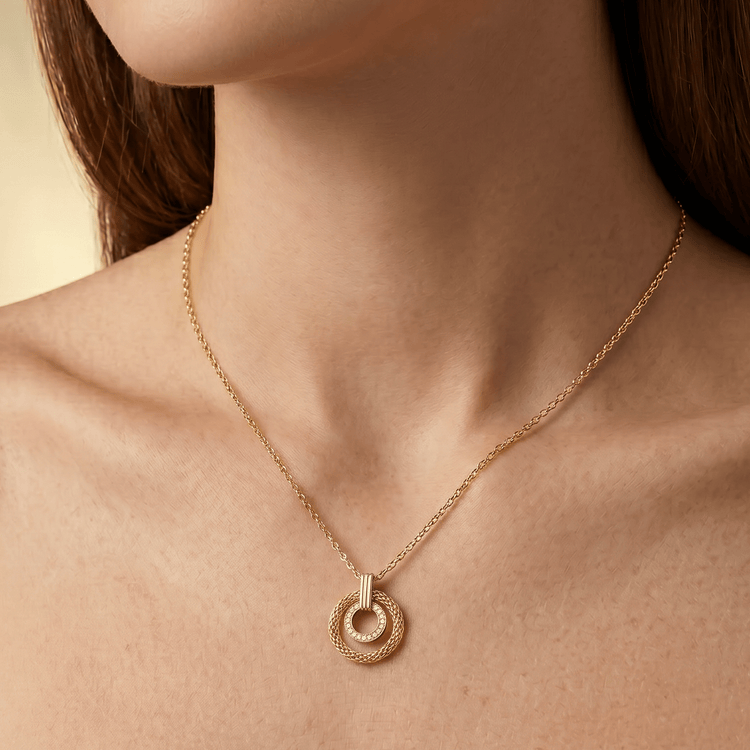 Collier - Or jaune 9k, Topaze - Maison Di Giorgio