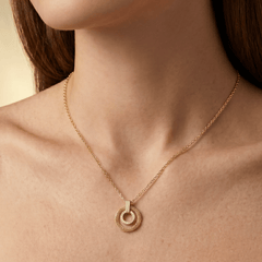 Collier - Or jaune 9k, Topaze - Maison Di Giorgio